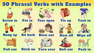 50 Daily Life Phrasal Verbs with Examples | Learn English Phrasal Verbs with Actions and Sentences