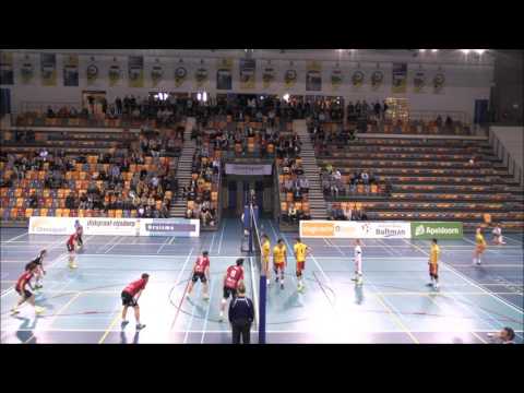 Eredivisie Volleybal Draisma Dynamo  VV Prins 15 maart 2017 in Apeldoorn