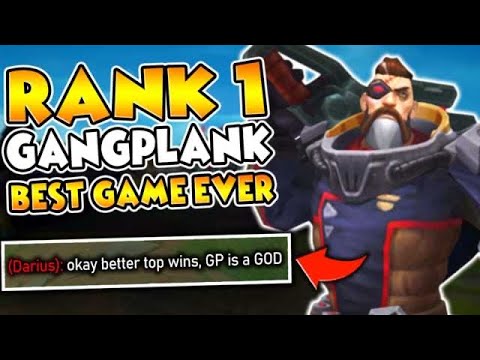RANK 1 GANGPLANK'S GREATEST GAME OF HIS LIFE! (CHALLENGER 1V9 CARRY) - League of Legends