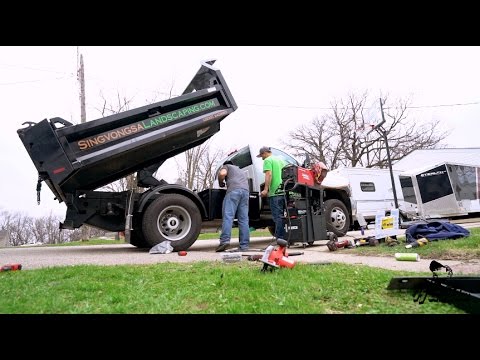 Finished installing Buyers toolbox and poly fenders on 2016 Chevy 3500HD dump Truck