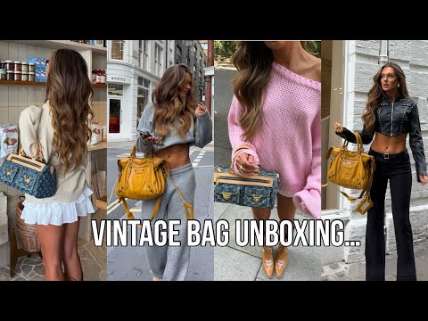 VINTAGE BAG UNBOXING & REVIEW! BALENCIAGA CITY BAG & LOUIS VUITTON DENIM NEO SPEEDY