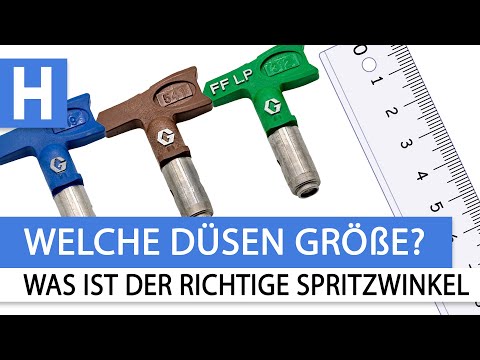 Was ist die richtige Düsengröße? Welchen Spritzwinkel wähle ich mein Projekt? (GRACO)