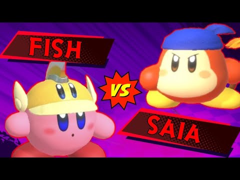 Fish (Cutter) vs Saia (Bandana Waddle Dee) - Kirby Fighters 2 - Nebula Nights 3