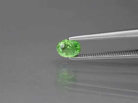 Natuurlijk Grossular - Andradiet-granaat Ovaal Kleur Groen 0,63 ct.
