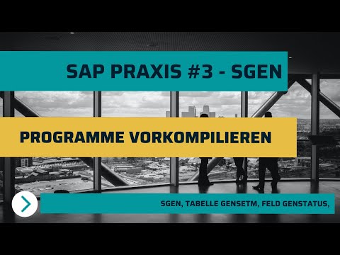 SAP Praxis #3 - Objekte vorgenerieren mit SGEN