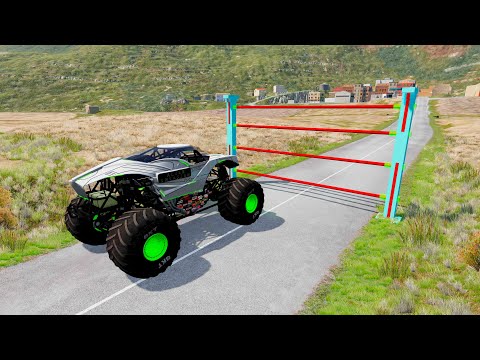 Cars vs Laser Gate | BeamNG.Drive | beamng drive