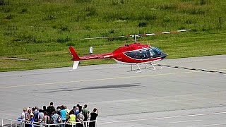 preview picture of video 'Bell 206 Jet Ranger helicopter at 85th Anniversary of Leipzig/Halle Airport (Germany)'