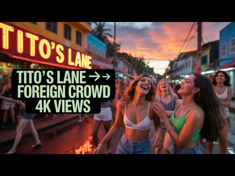 👉 Tito’s Lane Goa 2026 😱 Street Life & Foreign Crowd | 4K 60FPS