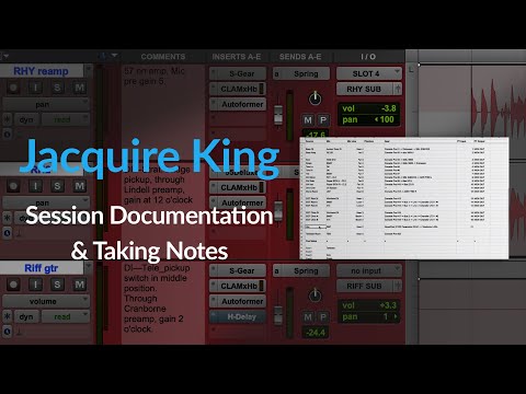 Session Documentation & Taking Notes l Puremix Mentor Jacquire King Technique
