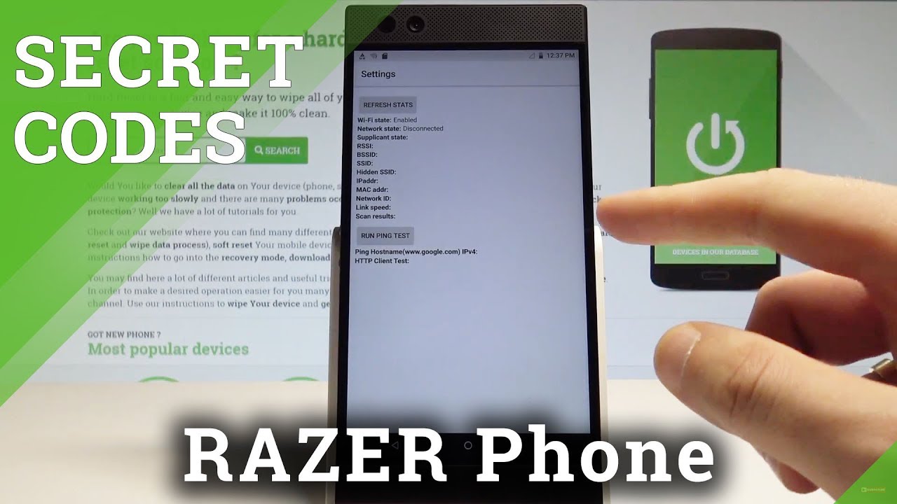Secret Codes RAZER Phone - Tips & Tricks / Hidden Mode / Test Menu  |HardReset.Info