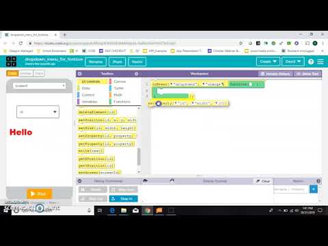 Dropdown Menu in App Lab on Code.org