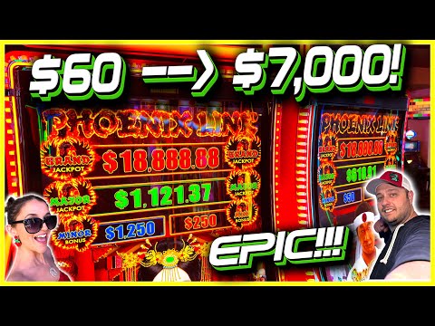 I Turned $60 Into OVER $7,000 IN MINUTES!… UNBELIEVABLE MEGA JACKPOTS!