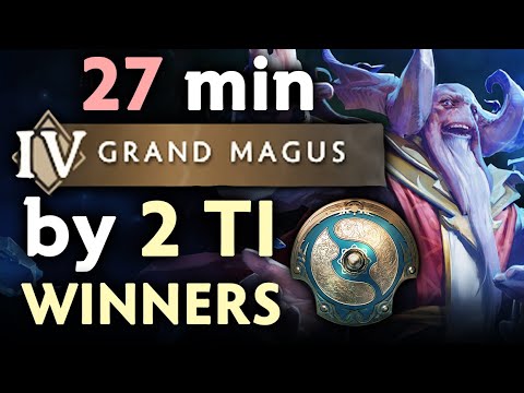 2 TI WINNERS with FASTEST lvl 4 Aghanim's Labyrinth VICTORY — Grand Magus in 27 min