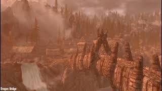 Passing the Dragon Bridge, down the hills - Skyrim ambiance and music