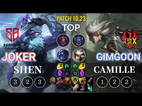SB joker Shen vs FPX GimGoon Camille Top - KR Patch 10.23