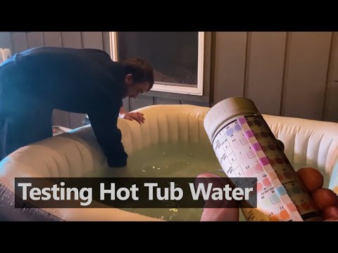 Testing Hot Tub Water in Saluspa Inflatable Hot Tub