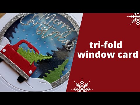 tri - fold window card