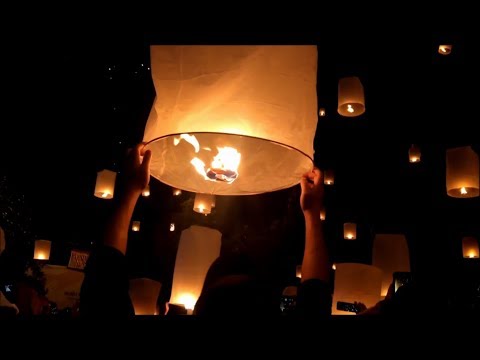 Yi Peng lantern festival chiang mai Thailand| Loy Krathong Chiang Mai| Thai sky Lantern festival