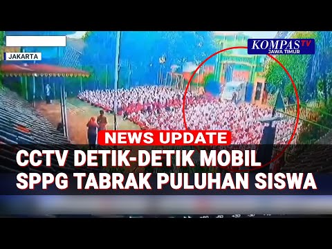 Detik-detik Mobil SPPG Tabrak Siswa di Sekolah Terekam CCTV, 21 Murid Terluka!