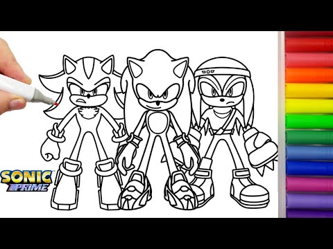 Sonic Team Coloring Pages Sonic Coloring Pages Sonic  new Sonic Prime COLORING