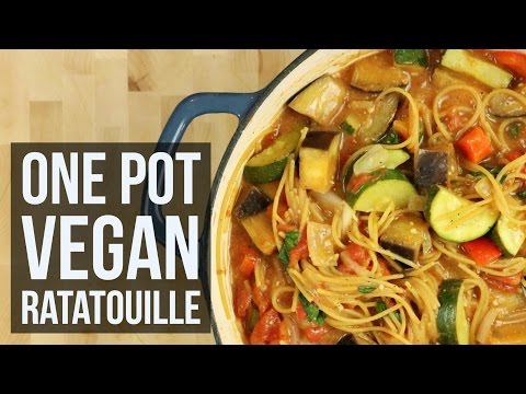 One-Pot Vegan Ratatouille | Quick & Easy Healthy Chickpea Pasta Recipe by Forkly