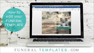 Funeral Templates - How to edit your Funeral Template