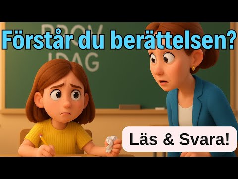 Träna svenska med en kort berättelse: Läsförståelse & frågor