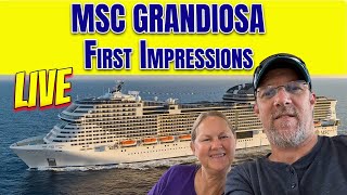 LIVE from MSC Grandiosa.  MSC's New ship in the USA