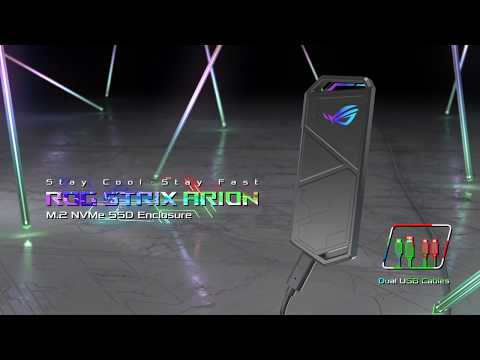 SSD Korpusas - ASUS ROG Strix Arion Lite, Juodas video