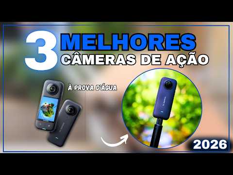 TOP 3 Câmeras de Ação à Prova d’Água 2026: Tomate MT 1190, Insta360 X3 ou GoPro HERO13 Black