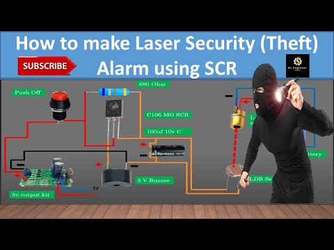 How to make Laser Security (Theft) Alarm using SCR