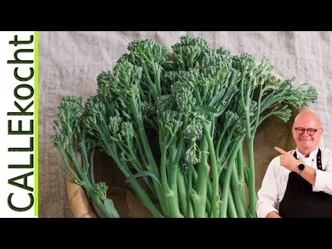 Junger Brokkoli in Erdnusssoße zubereiten. Rezept einfach und schnell