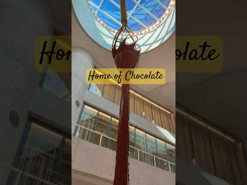 World’s Largest Chocolate Fountain 🍫 | Lindt Home of Chocolate Zurich #shorts #travel
