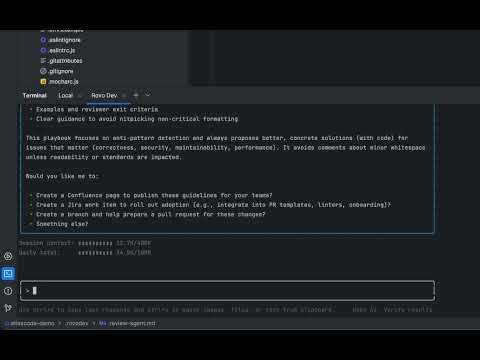 Set up custom code review standards with Rovo Dev CLI | Rovo Dev | Atlassian