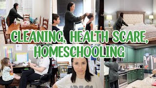 VLOG: HEALTH SCARE, CLEANING MOTIVATION & HOMESCHOOLING! DAY IN THE LIFE OF A STAY AT HOME MOM!