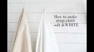 How to Bleach Drop Cloth to Make it Soft and White