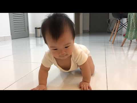 Baby Shermaine starts crawling fast