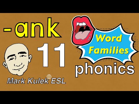 Learn Phonics - ank (word families) #11 | Learn English - Mark Kulek ESL