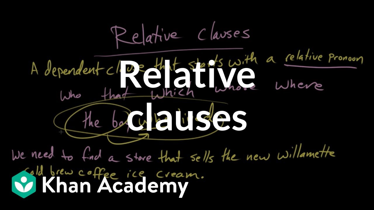 Relative clauses | Syntax | Khan Academy