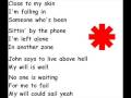 Red Hot Chili Peppers - This Velvet Glove (lyrics ...