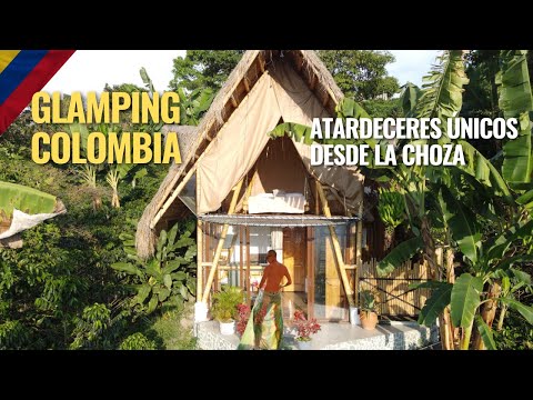 PALESTINA, Caldas I DURMIENDO en una CHOZA con vistas increíbles I GLAMPING Colombia