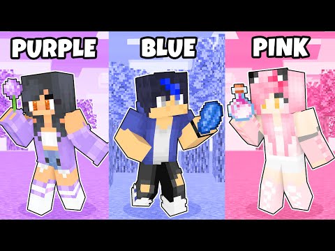 APHMAU Using ONE COLOR Build Challenge in Minecraft! - Parody Story (Ein, Aaron, KC GIRL)