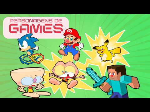 Mongo e Drongo em 4 episódios com personagens de games: Mario, Sonic, Pikachu e Minecraft