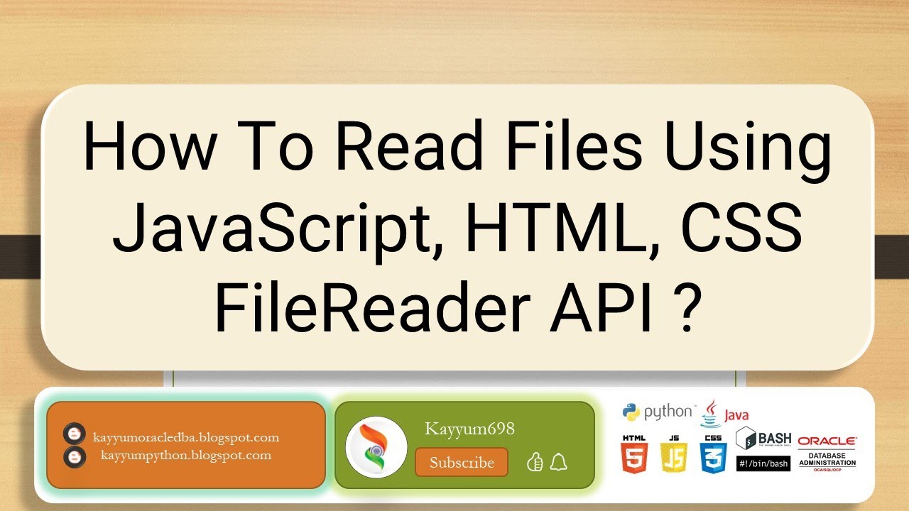 How To Read Files  Using JavaScript,HTML,CSS FileReader API ? #html5 #css3 #javascript