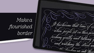 Flourished Calligraphy Border in Procreate | Simple & Satisfying