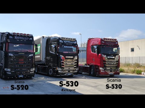 4k - 3x Scania S520 - S530 V8 (Team Riviello) Black - Red Line - Next Generation