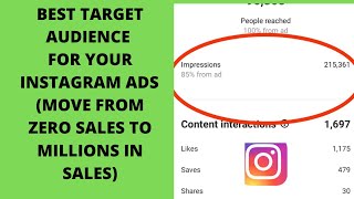 BEST TARGET AUDIENCE FOR YOUR INSTAGRAM ADS / HOW TO RUN INSTAGRAM ADS THAT CONVERTS UNTO HUGE SALES