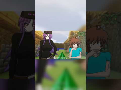 NhiccoXCreeper - Steve & Ender-Girl Trade With A Villager (Minecraft Anime) #shorts #MinecraftAnime