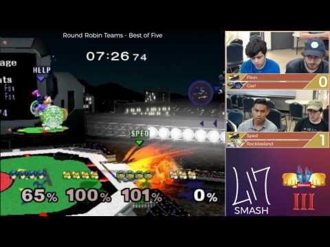Versus III \\ Gaz! (Marth) + Flion (Fox) vs. Sped (Fox) + Rockleeland (ICs) \\ RR Melee Doubles
