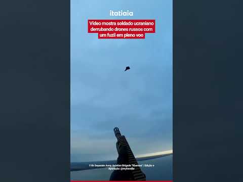 VIDEO MOSTRA SOLDADO UCRANIANO DERRUBANDO DRONES RUSSOS COM FUZIL EM PLENO VÔO
